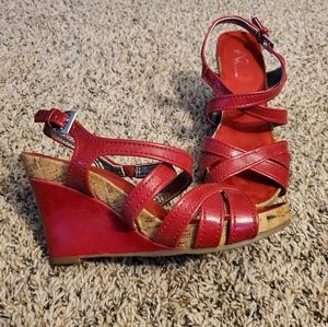 Red A2 wedges size 6.5